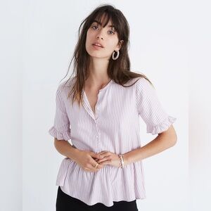 Madewell ruffle hem top